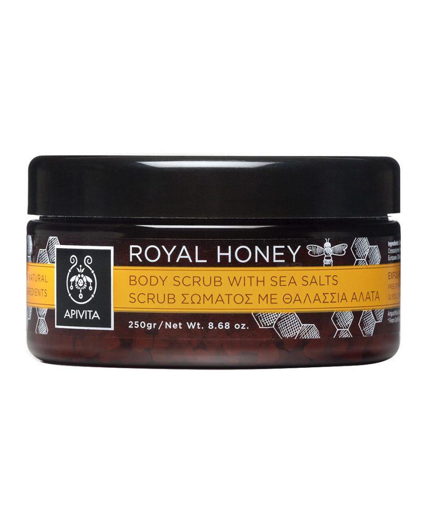 Exfoliante corporal Royal Honey, fórmula natural para las pieles más secas.
